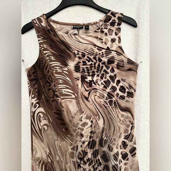Effortless Style by citiknits brown sleeveless dress size small - Picture 6 of 11